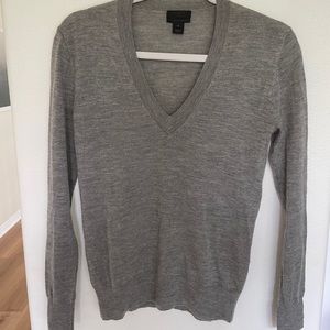 Womens JCrew Italian Cashmere Grey Sweater XS